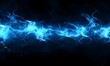 © simba kim - Abstract glowing blue plasma on black background,