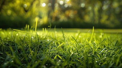 Wall Mural - Close-up View of Fresh Green Grass