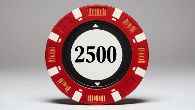 create an image of a single red dollar poker chip background