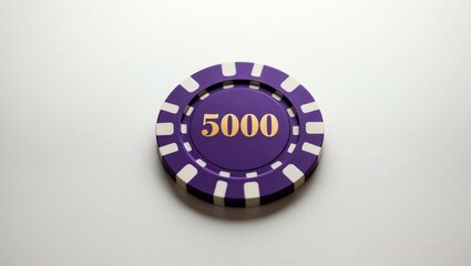 create an image of a single purple dollar poker ch background