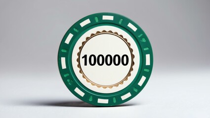 Wall Mural - create an image of a single green dollar poker c background