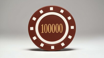 Wall Mural - create an image of a single brown dollar poker c background