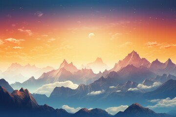 Wall Mural - Mountain Range Material Structure Background - Generative AI