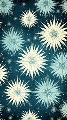 Wall Mural - Snowflakes Material Structure Background - Generative AI