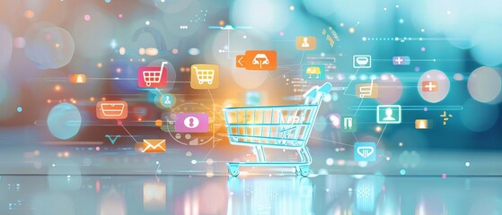 Wall Mural - Engaging e-commerce email campaigns with data-driven insights and sleek design elements, high resolution and appealing