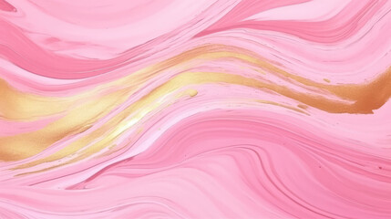 Wall Mural - Abstract luxury swirling pink gold background. Gold waves abstract background texture. Print, painting, design, fashion., generative ai