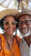 © Vlad Kapusta - portrait of Black elderly couple on vacation