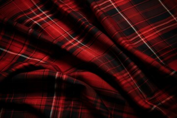 Tartan Material Structure Background - Generative AI