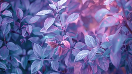 Lavender hued foliage adorns garden branches