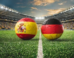 Spanien vs Deutschland, Fußball Stadion 