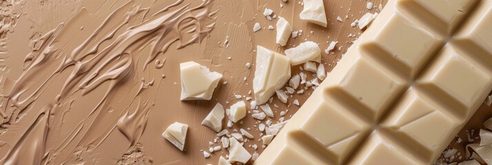 Wall Mural - national white chocolate day with space area for text 