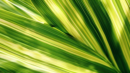 Wall Mural - Abstract natural floral Green tropical plant close-up background