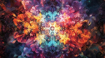 Mesmerizing Abstract Sketches: Kaleidoscopic Patterns & Vibrant Hues