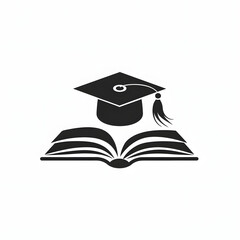 media education logo . digital school book online education logo and graduation hat. e-book or e-reader soft icon. on-line education isolated on white background, vintage, png