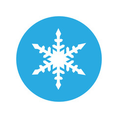 Sticker - Snowflake icon vector. Winter illustration sign. Cold illustration symbol. 