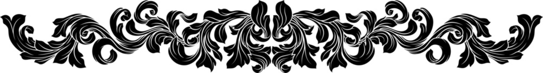 A filigree heraldic heraldry pattern band vine deign element