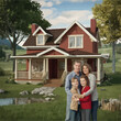 © Aurangzaib - Realistic vector house Family cozy house.