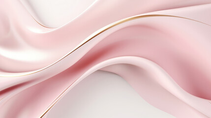 Wall Mural - 3D pale pink with gold liquid background , fluid splash, swirl on white. Luxury golden flow. luxus gold background dynamic flow wave 3d, generative ai