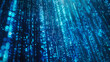 © ma - Blue digital matrix, binary code