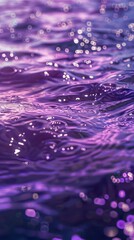 Wall Mural - Calming image of a shimmering water surface in purple hues with sparkling light reflections