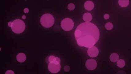 Pink Bokeh Bobbles on Black Background Animation