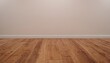 © soyibakter - 3d rendering of white empty room and wooden floor. Contemporary interior background.