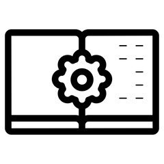 Sticker - manual instruction book icon