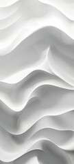 Canvas Print - The image displays minimalistic wavy layers in shades of white, forming a smooth and flowing pattern that exudes a sense of softness, serenity, and gentle aesthetics.