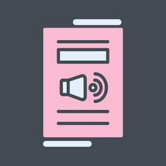 Sticker - Speaker Vector Icon