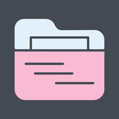 Poster - Folder Vector Icon