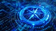 © qorqudlu - This image depicts a high-tech digital compass set against a background of a detailed circuit board, representing the fusion of navigation and modern technology.