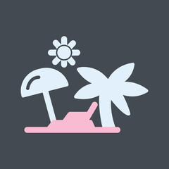 Canvas Print - Vacation Vector Icon