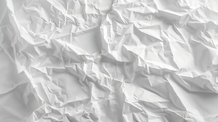 Sticker - White crumpled square paper for design and decoration