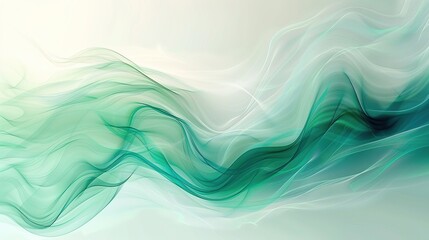 Wall Mural - background white with color line soft green abstrak, Generate AI.