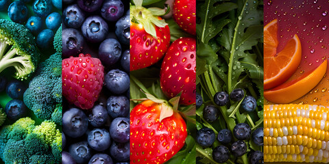 Close-Up Organic Fruit Slices Variety - Macro Photography