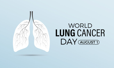 World lung cancer day vector concept for banner, poster, background template design.