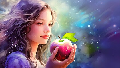 Eve looked at the apple. It was beautiful and looked delicious
