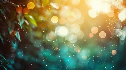 Canvas Print - an image depicting a blurred background and a bokeh effect. with copy space image. generative ai