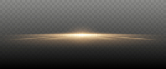 Aufkleber - Lens flare vector illustration. Glowing spark light effect isolated on transparent background.
