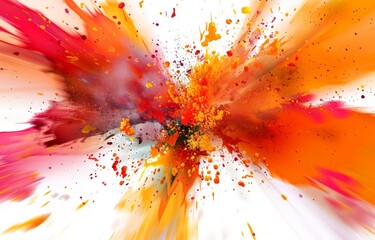 Wall Mural -  Vibrant Abstract Splatter Art with Radiant Colors, High-Resolution, Ideal for Advertising or Graphic Design Projects