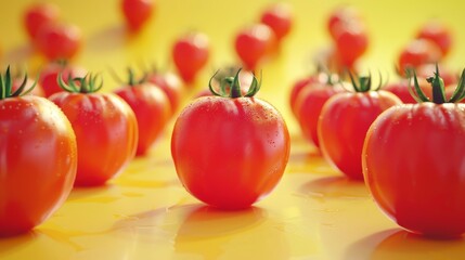 Wall Mural - A close up of a bunch of red tomatoes