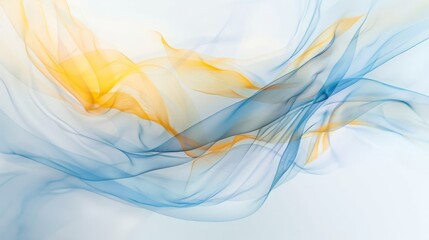 Wall Mural - Abstract Waterfall with Yellow and Blue Hues