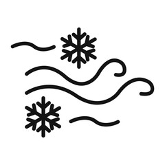 Wall Mural - Snow Blowing Icon Pack Winter Weather Illustrations for Outdoor Maintenance