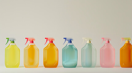 Poster - Assorted Collection of Commercial Detergents in Vivid Packaging