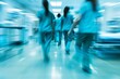 © Bipul Kumar - Hospital Nurses in Motion: Blurred Walkway with Medical Staff