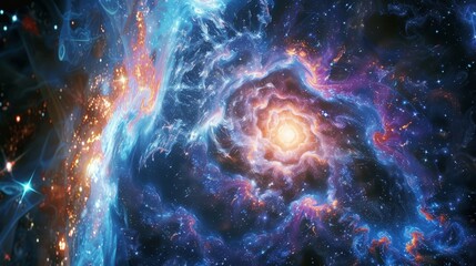 Canvas Print - The role of dark energy, driving the accelerated expansion of the universe, is one of the greatest enigmas in modern astrophysics.