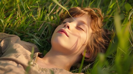 Poster - The simple act of lying in the grass, looking up at the sky, and daydreaming connects us to childhood and the wonders of nature.