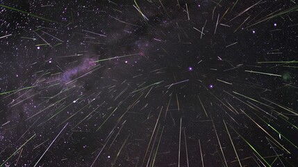Sticker - The sky during a meteor shower, with streaks of light racing across, brings excitement and the thrill of witnessing a cosmic event.