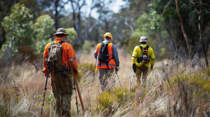 Poster - The survey team conducts boundary surveys to establish property lines and resolve disputes.