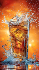 Wall Mural - Poster background for cold drink